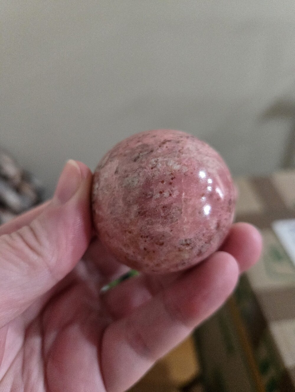 HQ Thulite Crystal Sphere